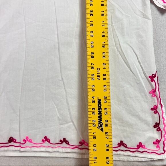 Sahiba Top Womens Large Embroidered Half Sleeve Split Hem - Picture 5 of 10